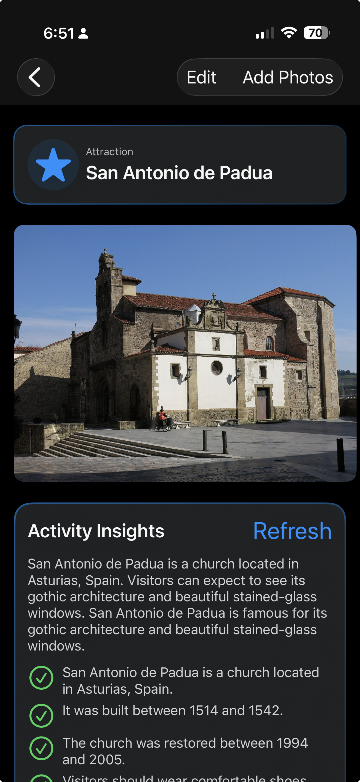 Vacation Planner App Screenshot